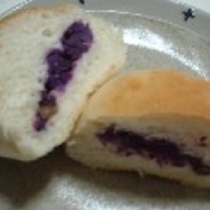 簡単ヘルシー♪紫芋あんパン